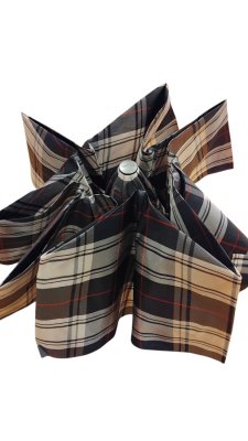 Knirps T200 medium duomatic check black and white